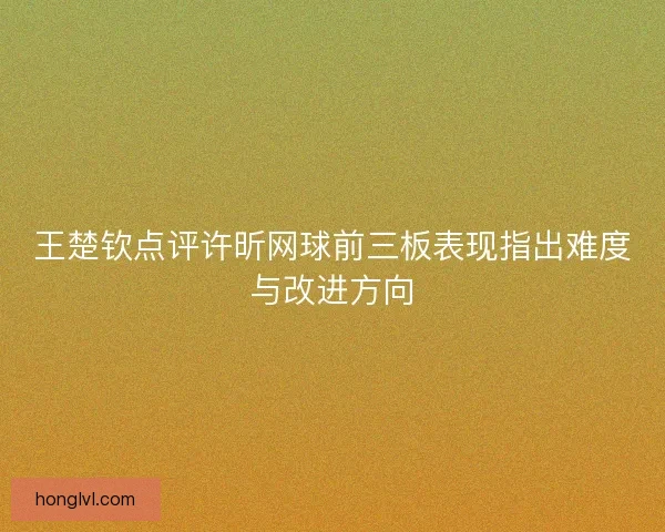 王楚钦点评许昕网球前三板表现指出难度与改进方向